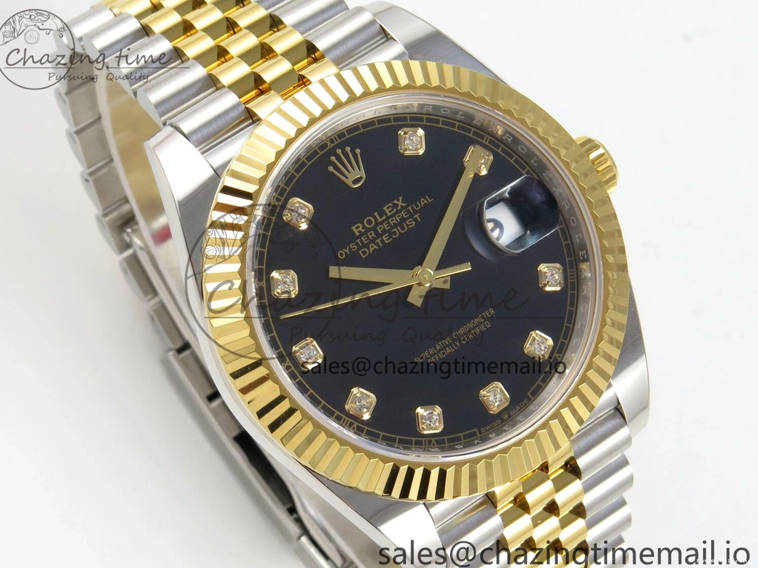 AAA Replica Watches Diamonds (Weighted) SS Edition Bracelet 41 126333 Black Jubilee SH3235 1:1 EasyCare ARF Dial 210 Best on DateJust YG 0119